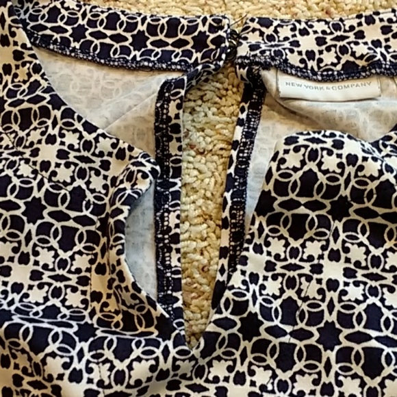 New York & Company blue and white romper Medium - Picture 3 of 5